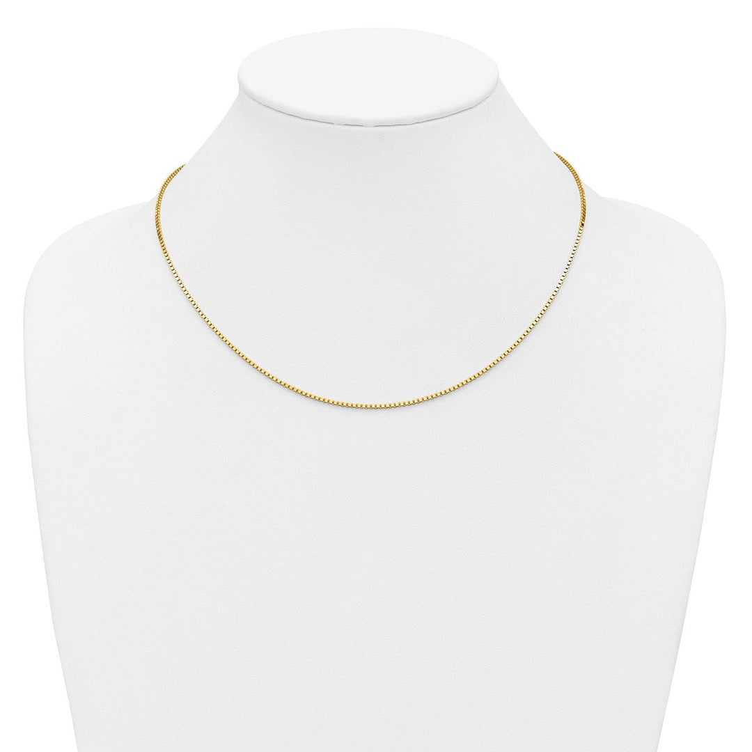 Gold 1.3mm Box Chain, 18