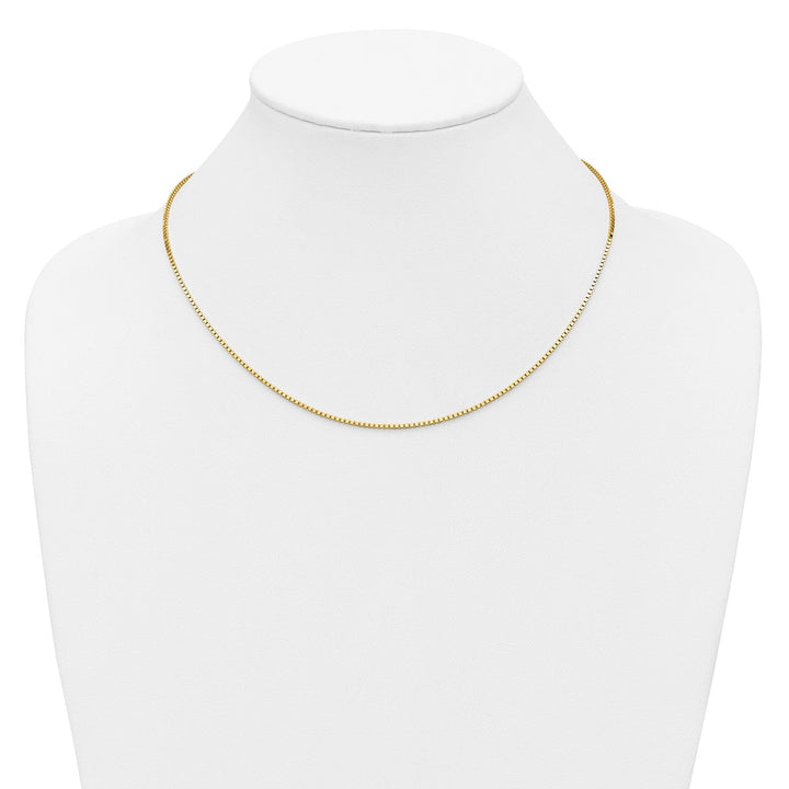 Gold 1.3mm Box Chain, 18" - Chain - Design Jewellers Edmonton
