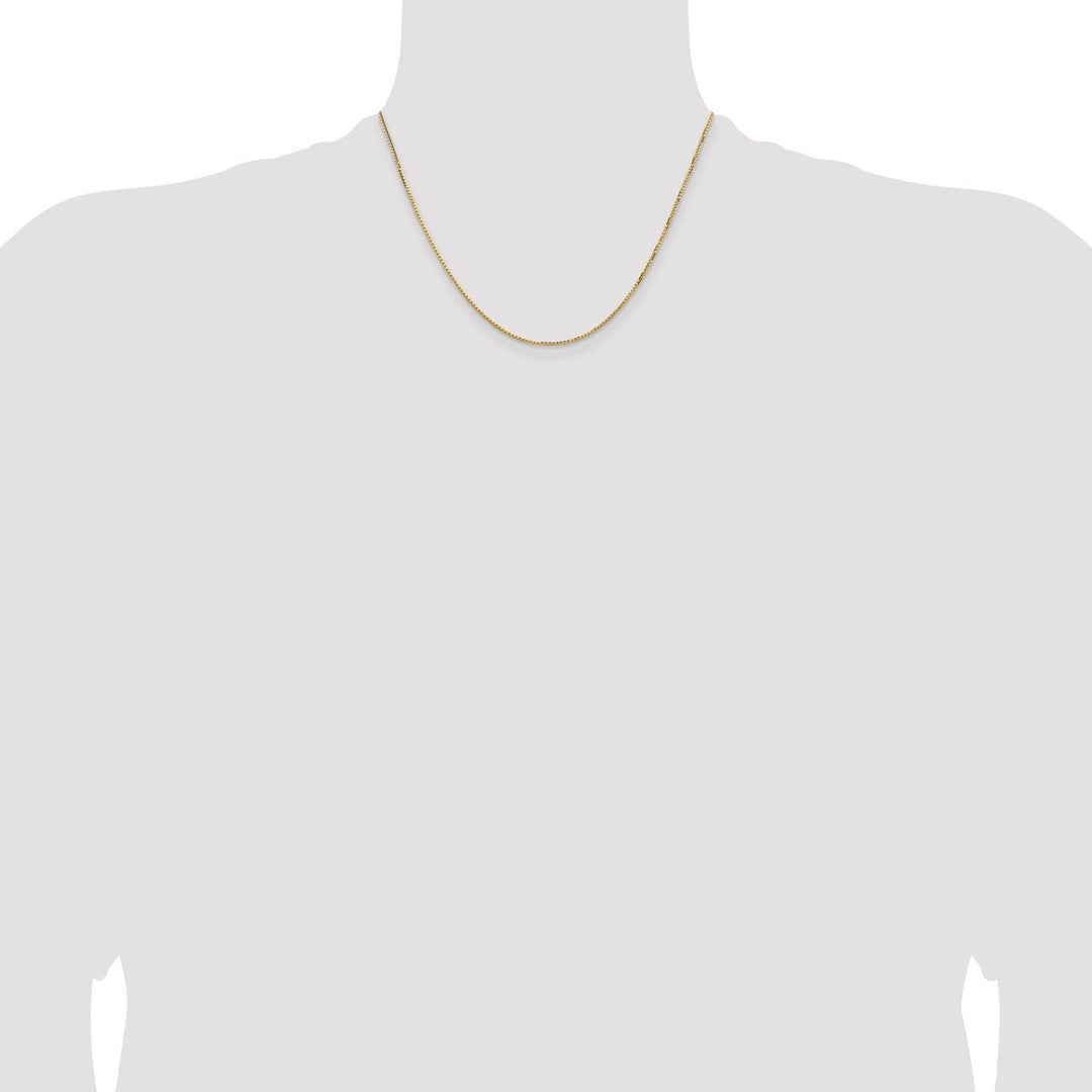 Gold 1.3mm Box Chain, 18