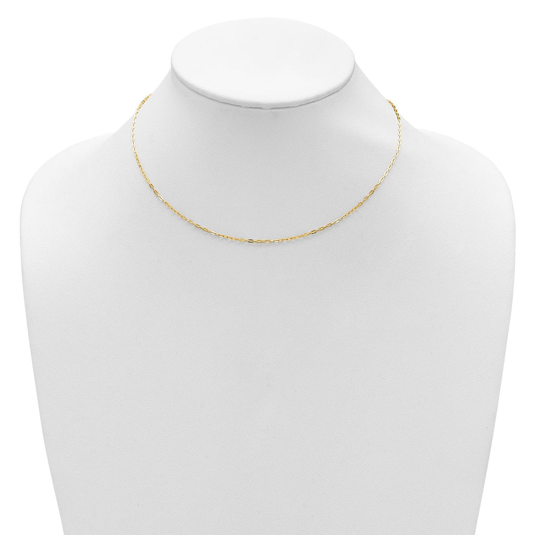 Gold 1.3mm Cable Chain, 16