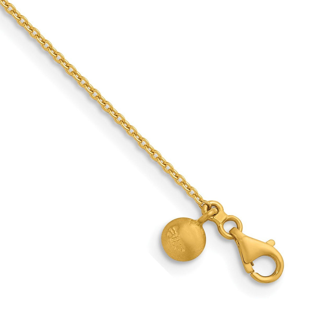 Gold 1.3mm Cable Chain, 16"