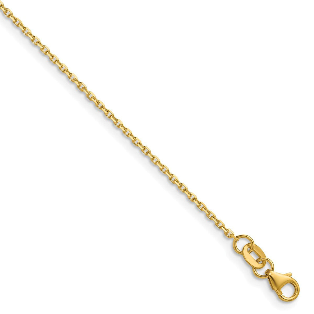 Gold 1.3mm Cable Chain, 22
