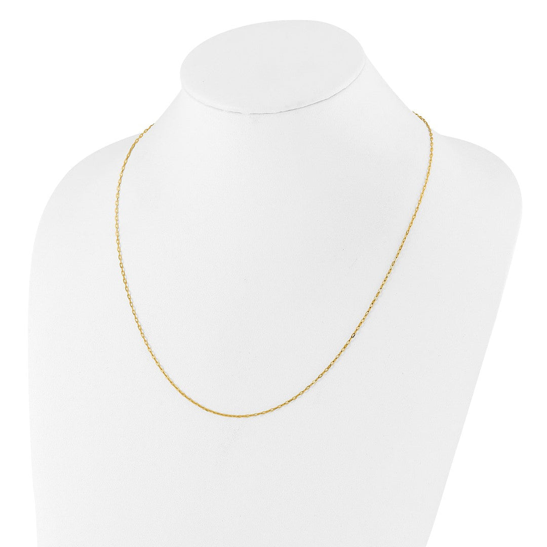 Gold 1.3mm Cable Chain, 22