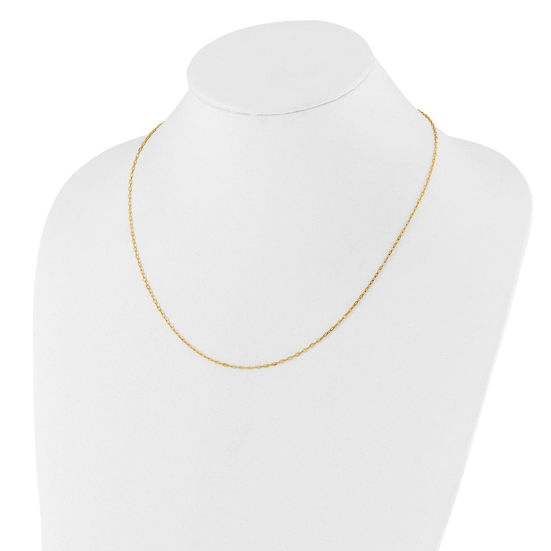 Gold 1.3mm Cable Chain, 22