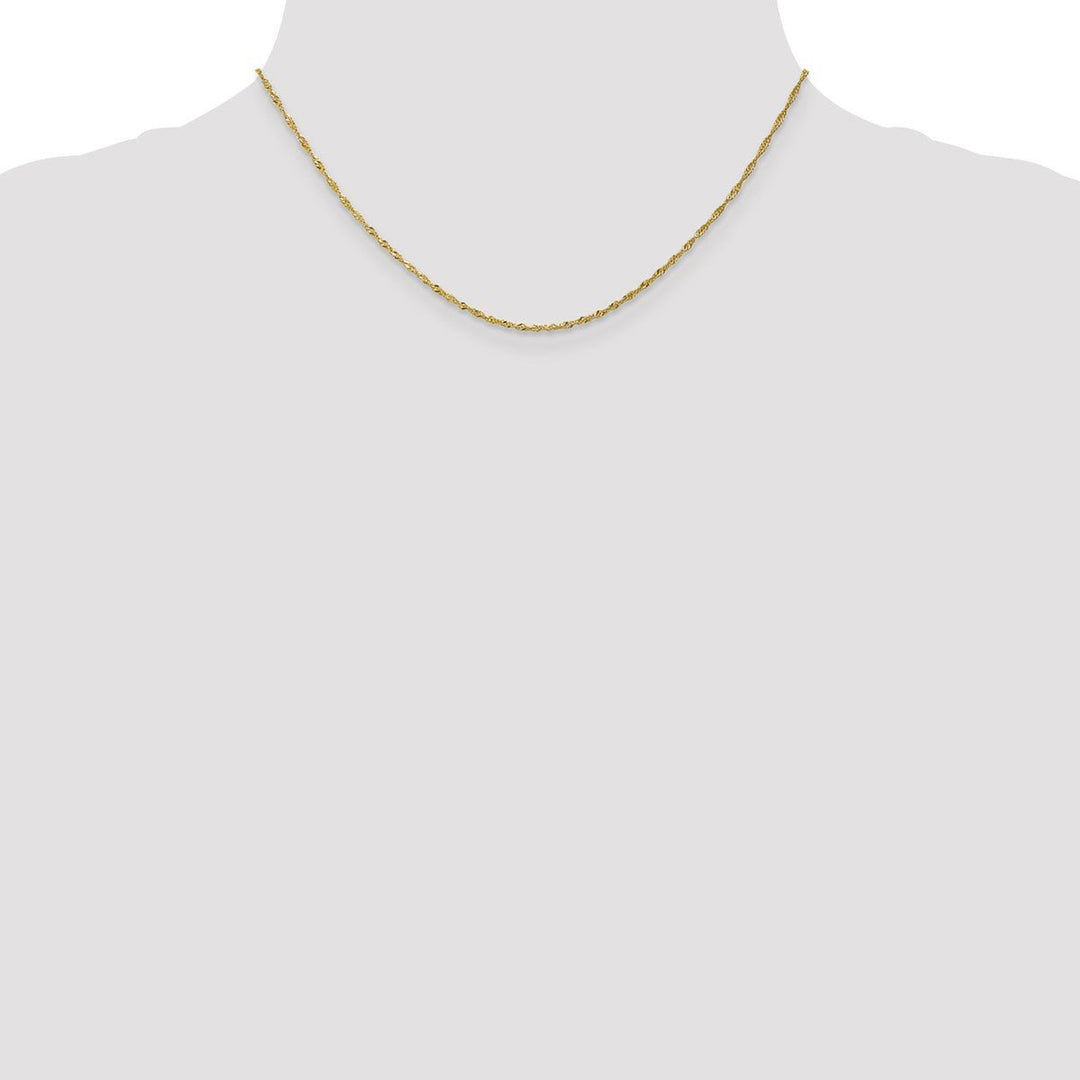 Gold 1.3mm Singapore Chain, 16