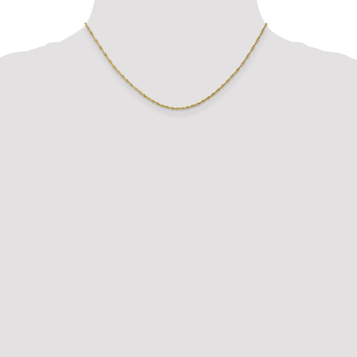 Gold 1.3mm Singapore Chain, 16" - Chain - Design Jewellers Edmonton