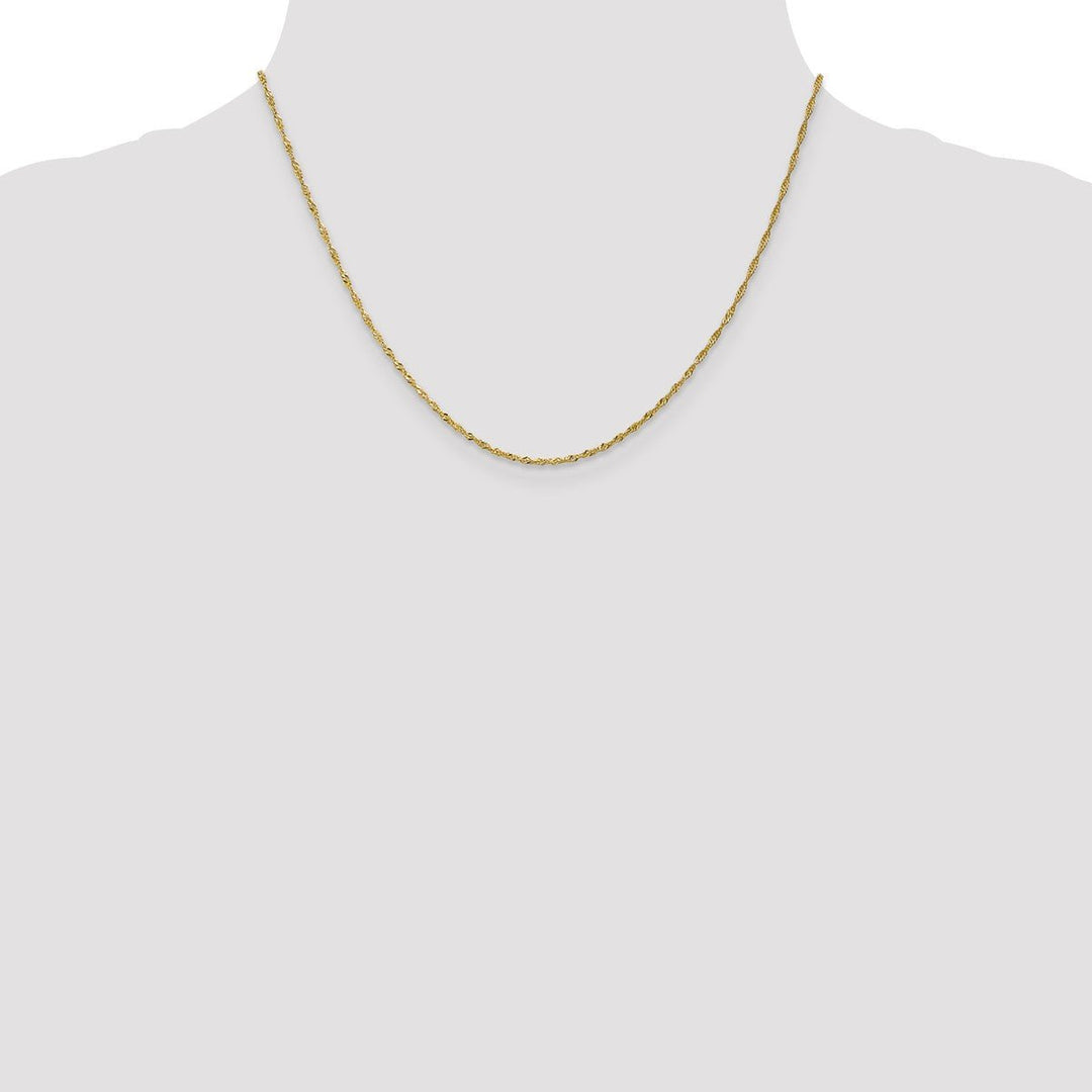 Gold 1.3mm Singapore Chain, 18