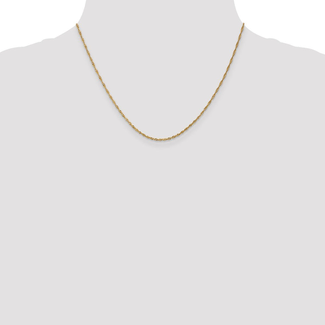 Gold 1.3mm Singapore Chain, 18