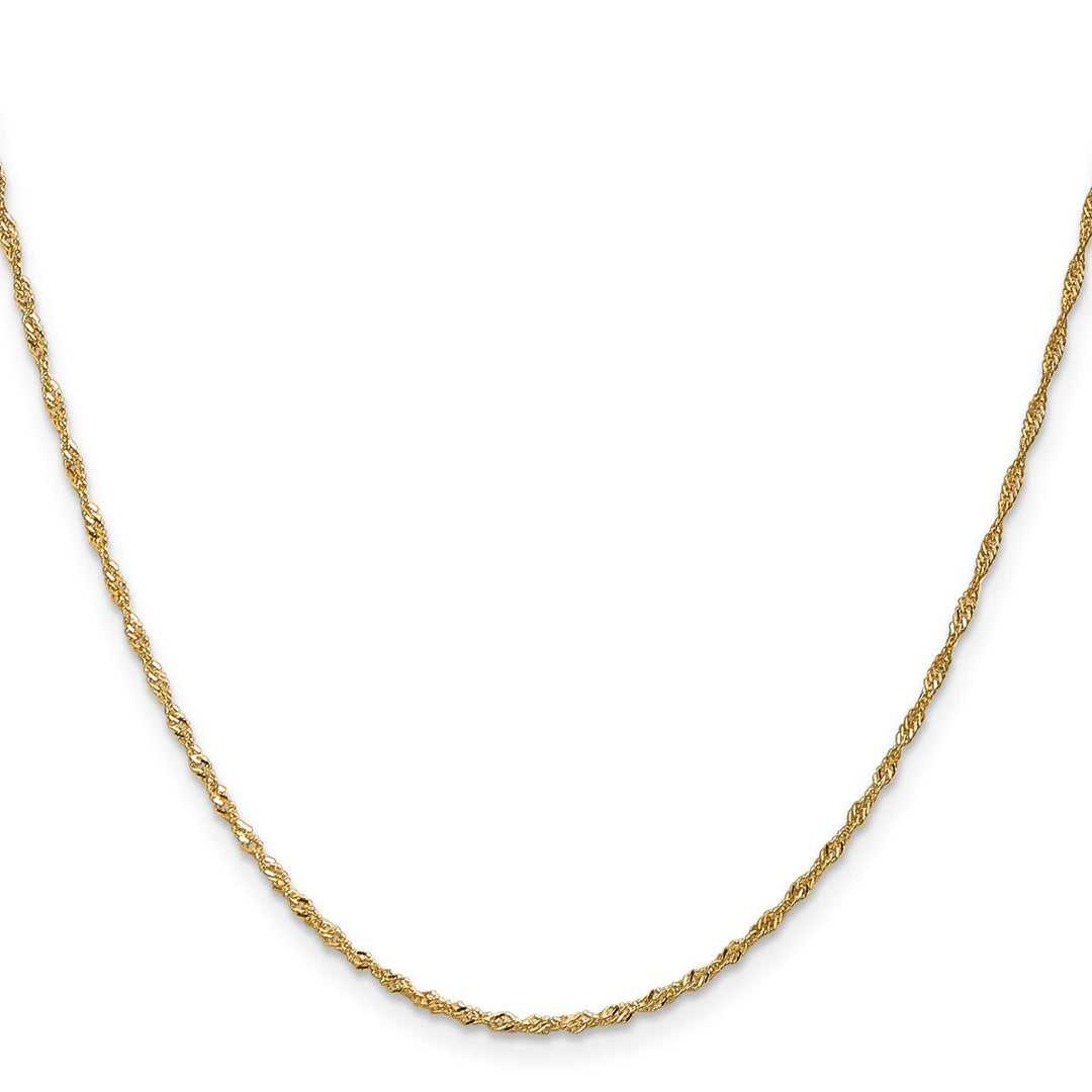 Gold 1.3mm Singapore Chain, 22