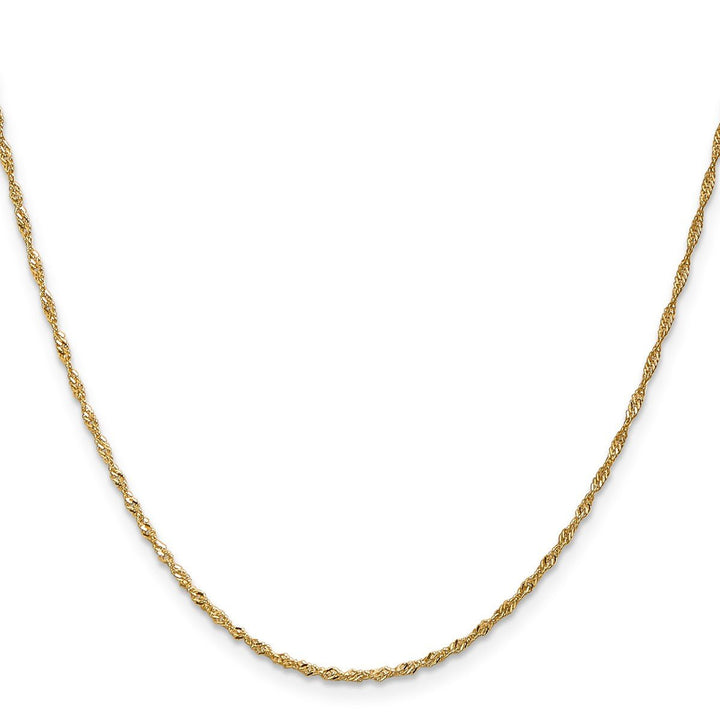 Gold 1.3mm Singapore Chain, 24" - Chain - Design Jewellers Edmonton