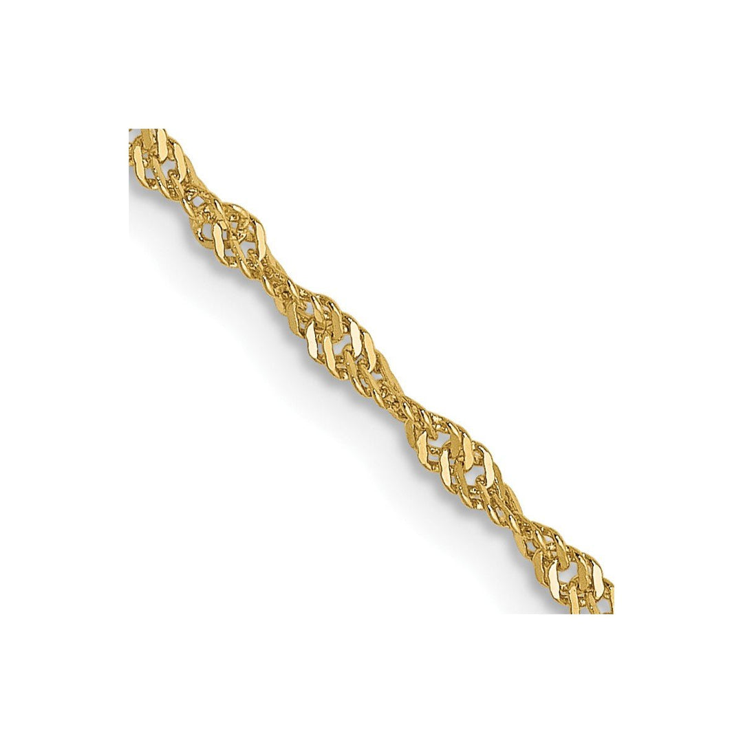 Gold 1.3mm Singapore Chain, 24"