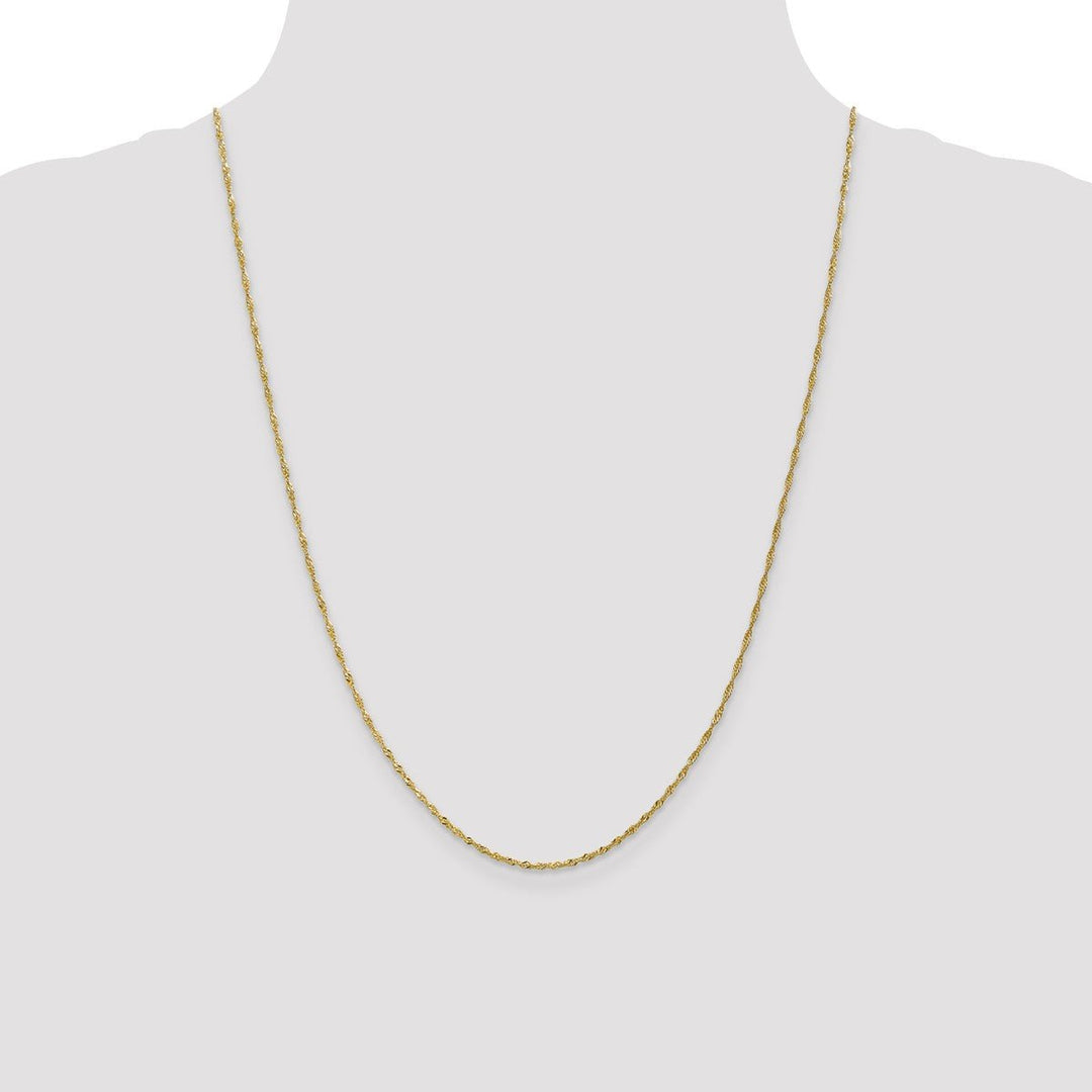 Gold 1.3mm Singapore Chain, 24