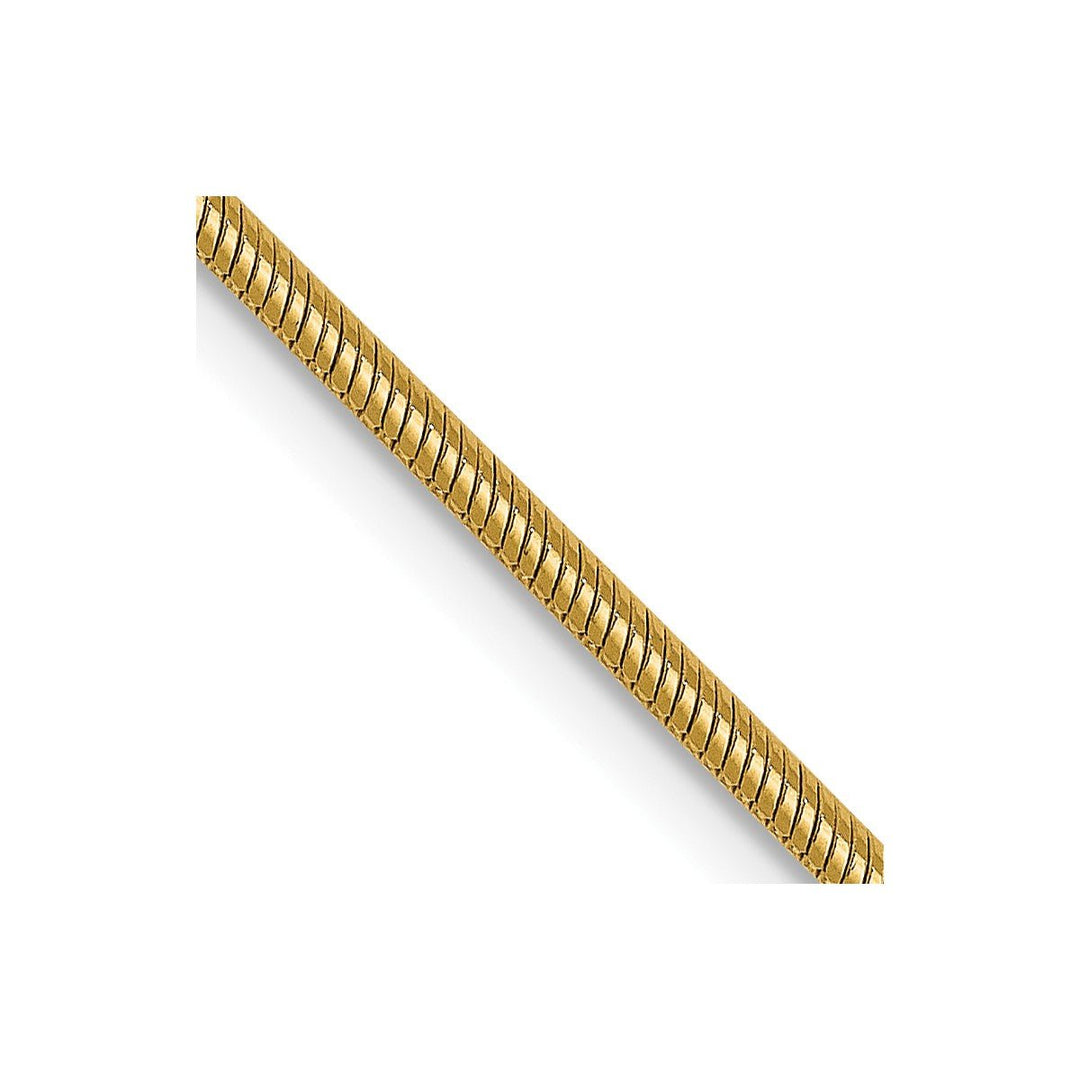 Gold 1.3mm Snake Chain, 16"