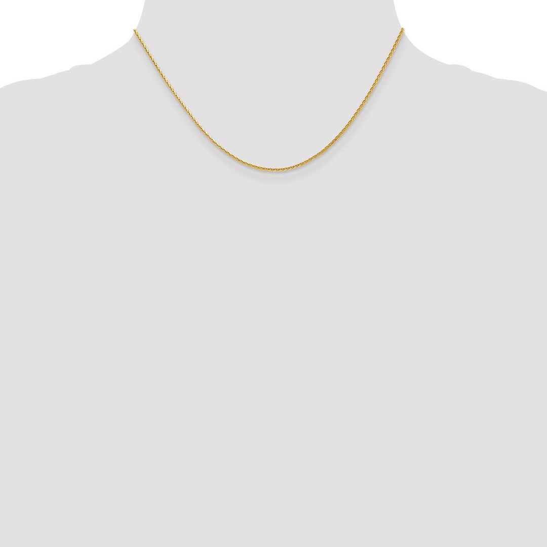 Gold 1.3mm Spiga (Wheat) Chain, 16