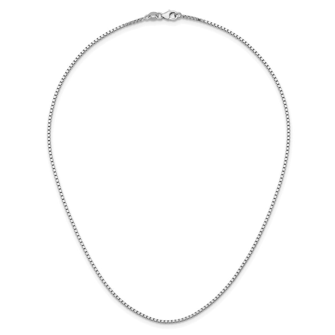 Gold 1.4mm Box Necklace, 16