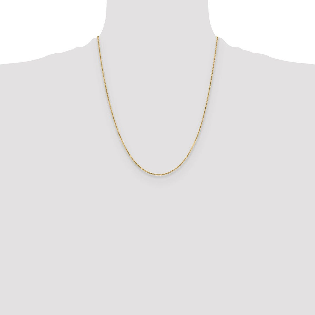 Gold 1.4mm Cable Chain, 22