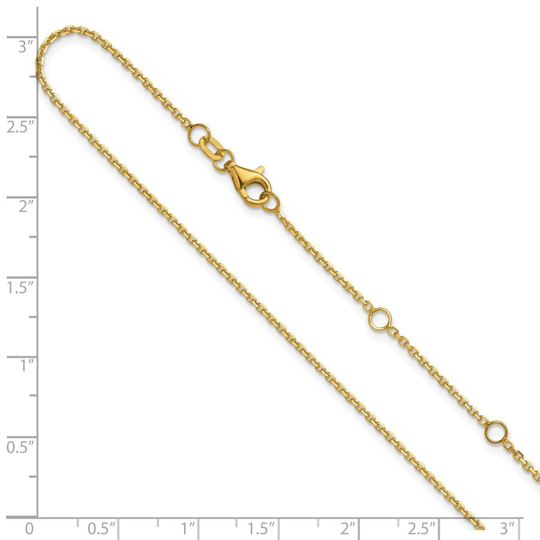 Gold 1.4mm Cable Chain, 22