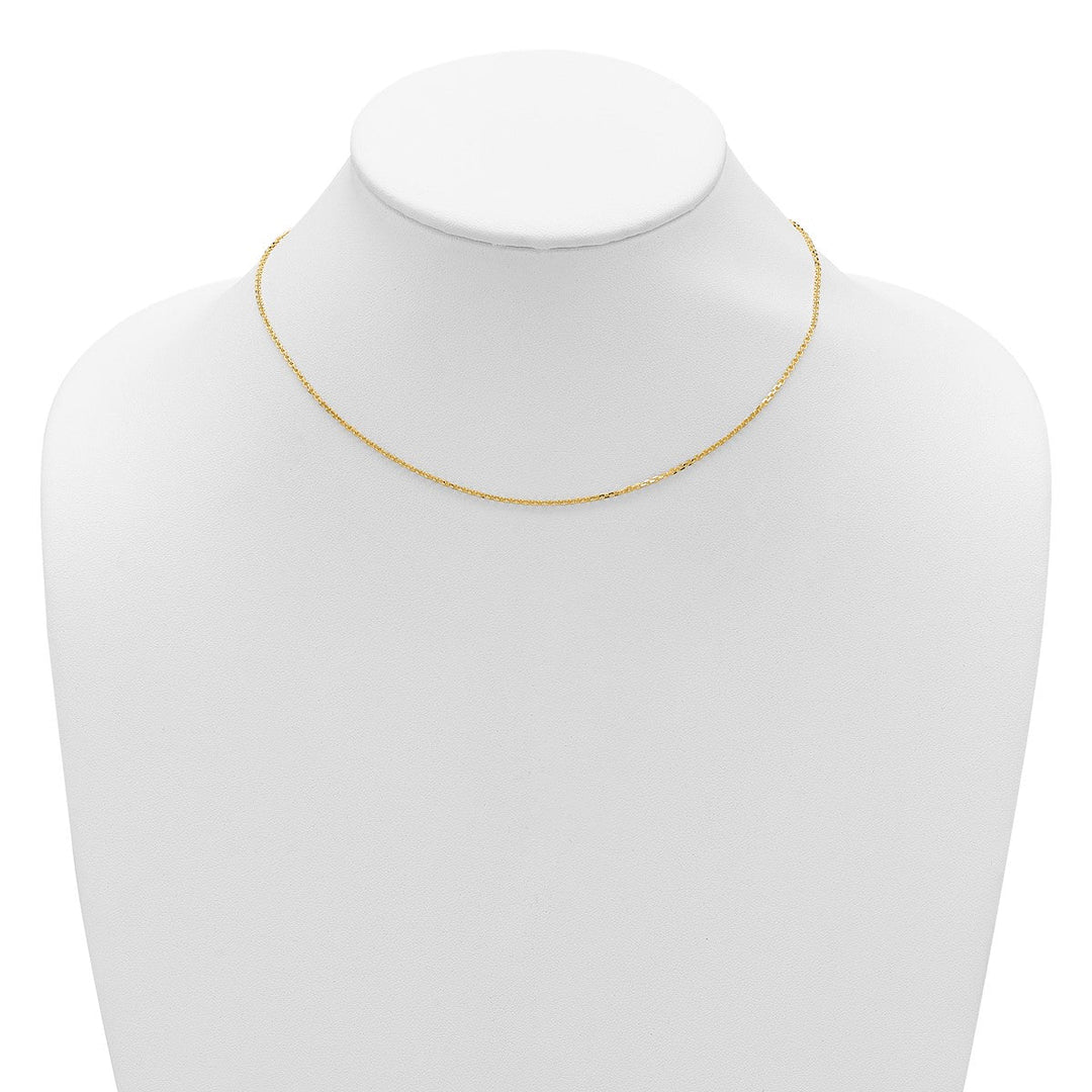 Gold 1.4mm Cable Chain, 22