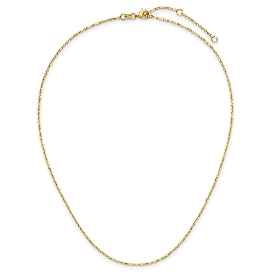 Gold 1.4mm Cable Chain, 22