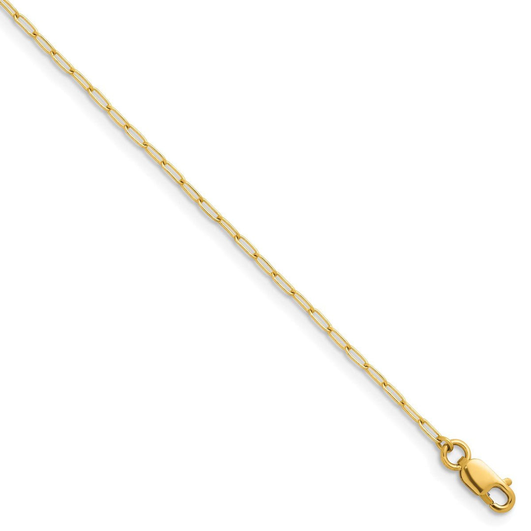 Gold 1.4mm Open Link Chain, 22"