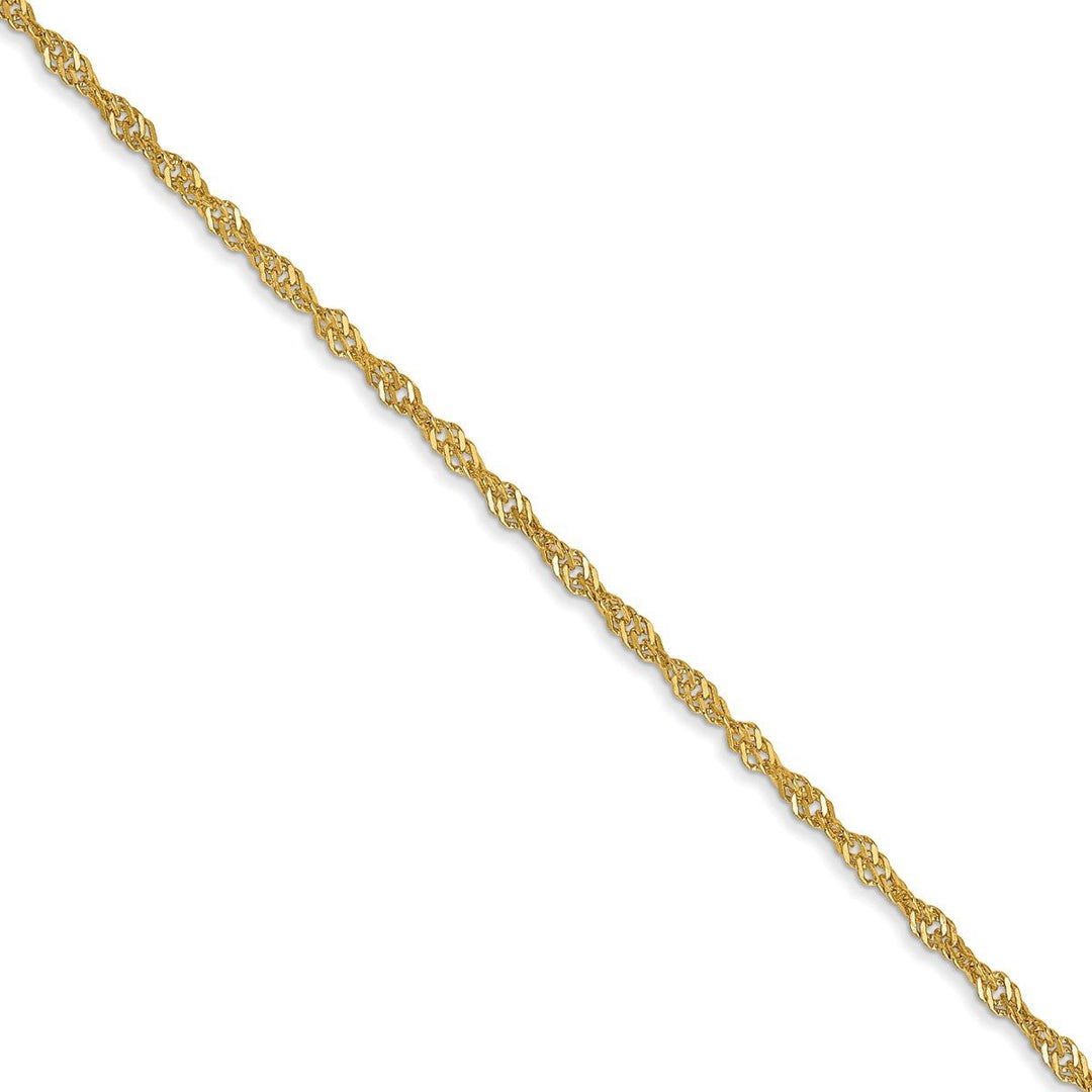 Gold 1.4mm Singapore Chain, 100"
