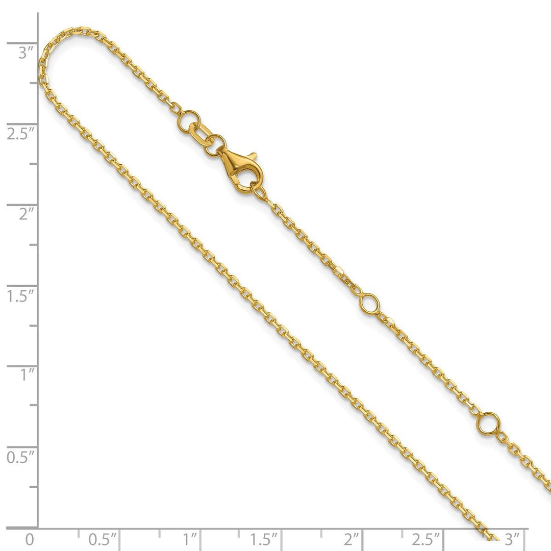 Gold 1.5mm Cable Chain, 22