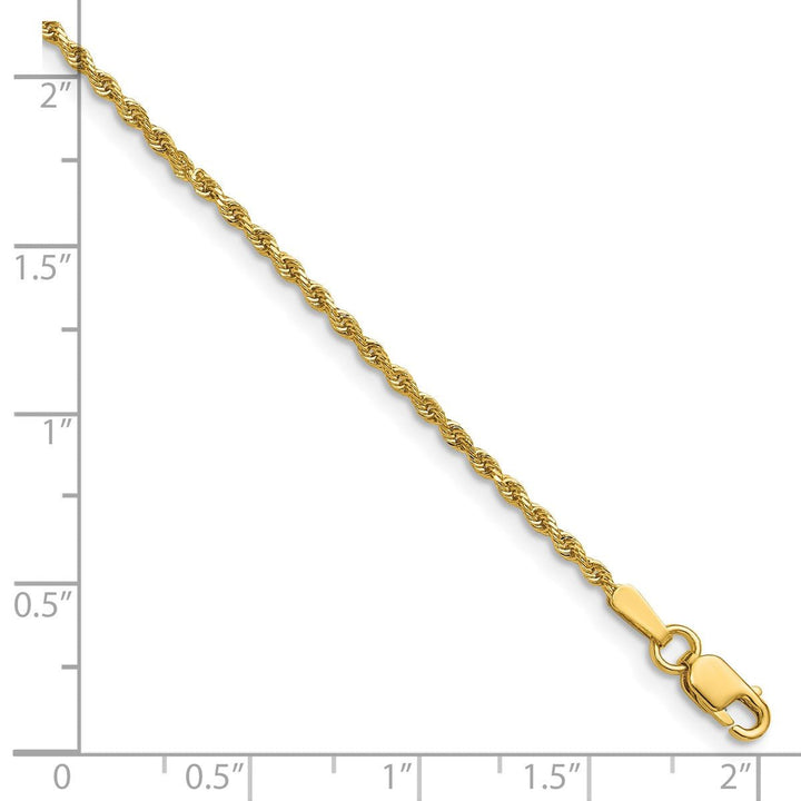 Gold 1.5mm Rope Chain, 16" - Chain - Design Jewellers Edmonton