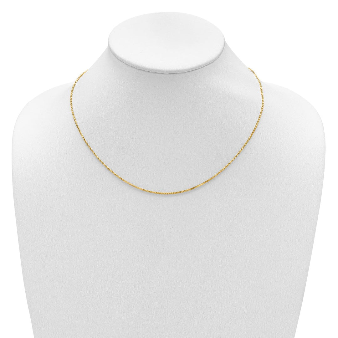 Gold 1.5mm Spiga (Wheat) Chain, 16