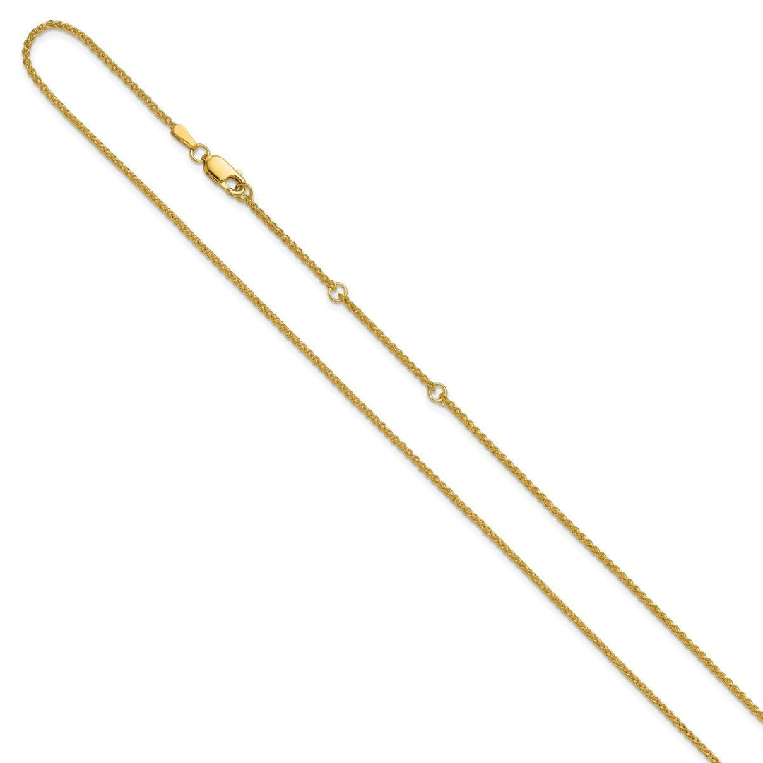 Gold 1.5mm Spiga (Wheat) Chain, 16