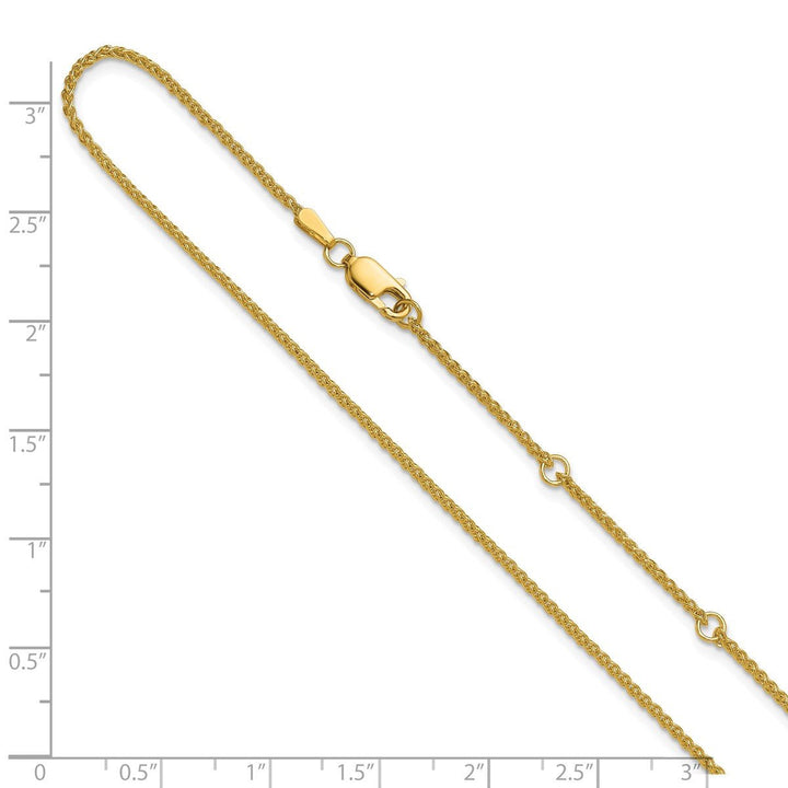Gold 1.5mm Spiga (Wheat) Chain, 16" - Chain - Design Jewellers Edmonton