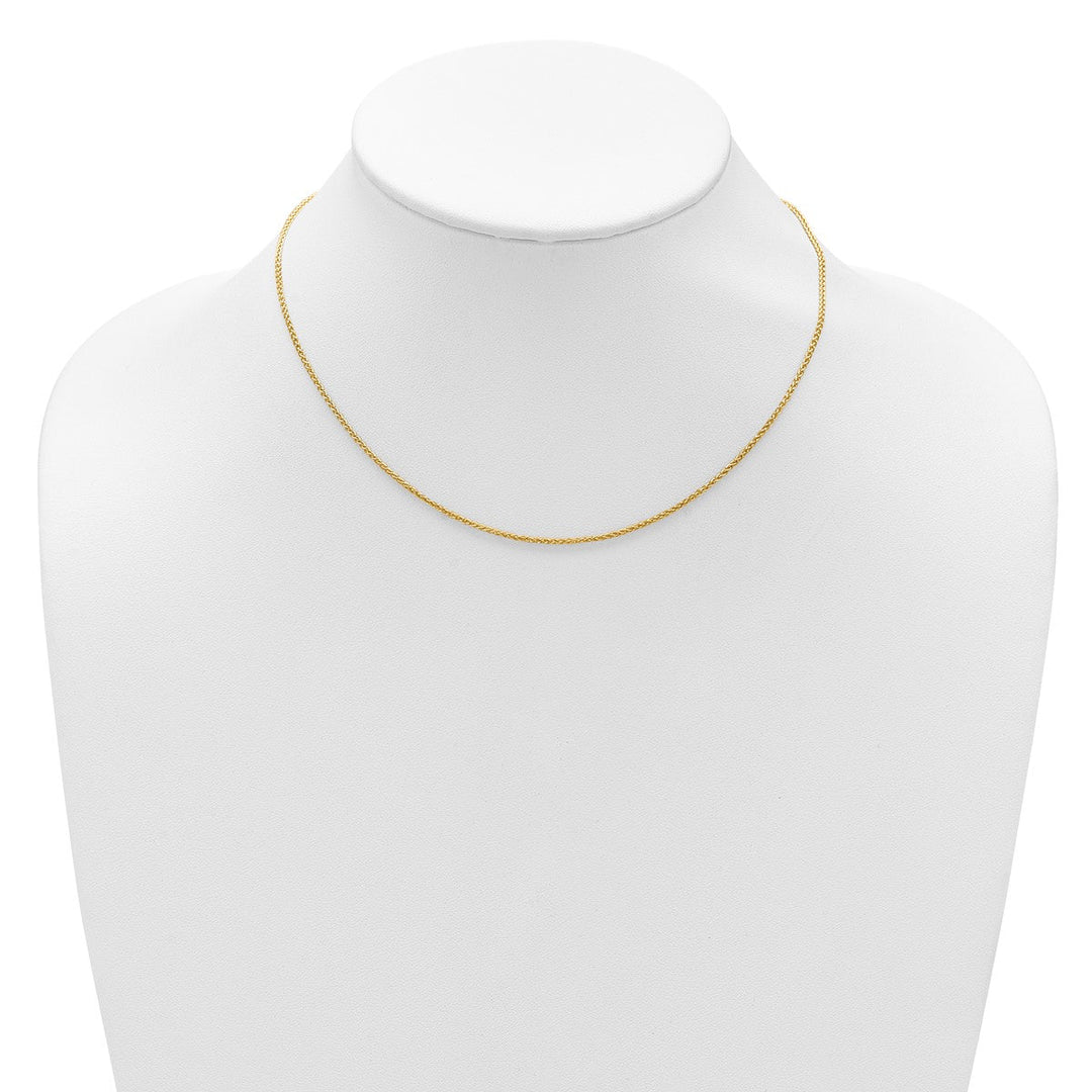 Gold 1.5mm Spiga (Wheat) Chain, 16