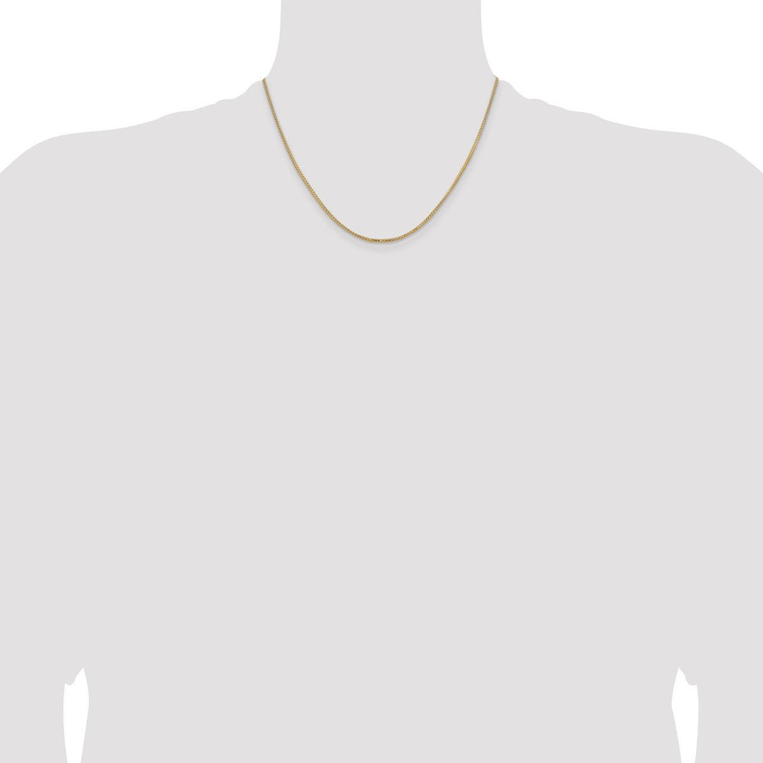 Gold 1.5mm Spiga (Wheat) Chain, 18