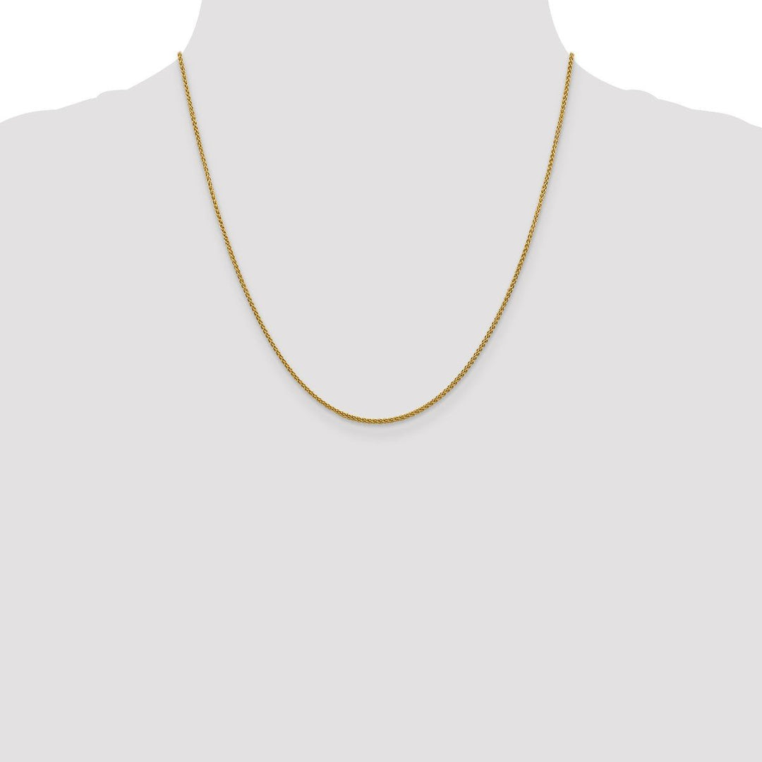 Gold 1.5mm Spiga (Wheat) Chain, 20