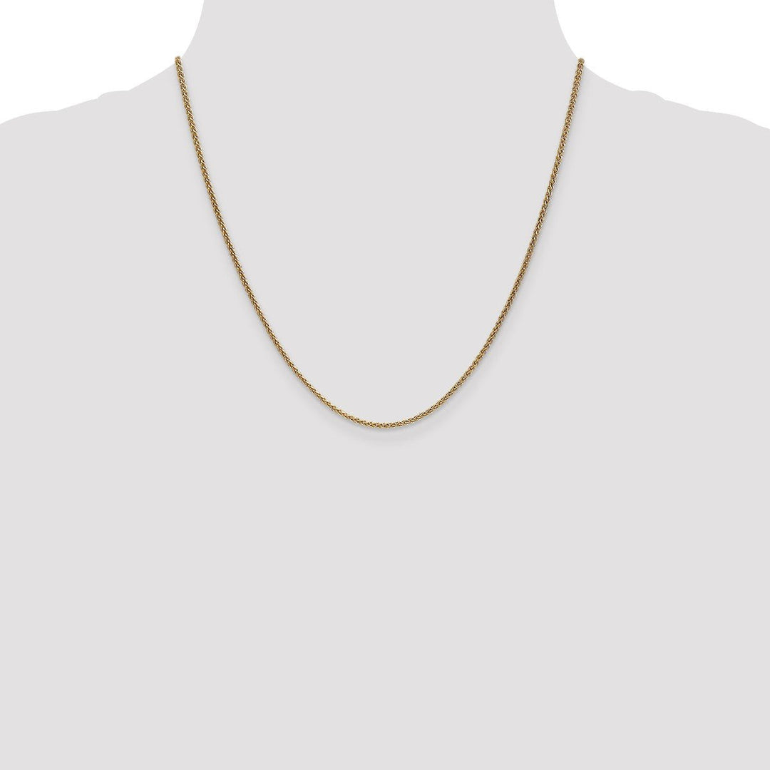 Gold 1.65mm Spiga (Wheat) Chain, 20