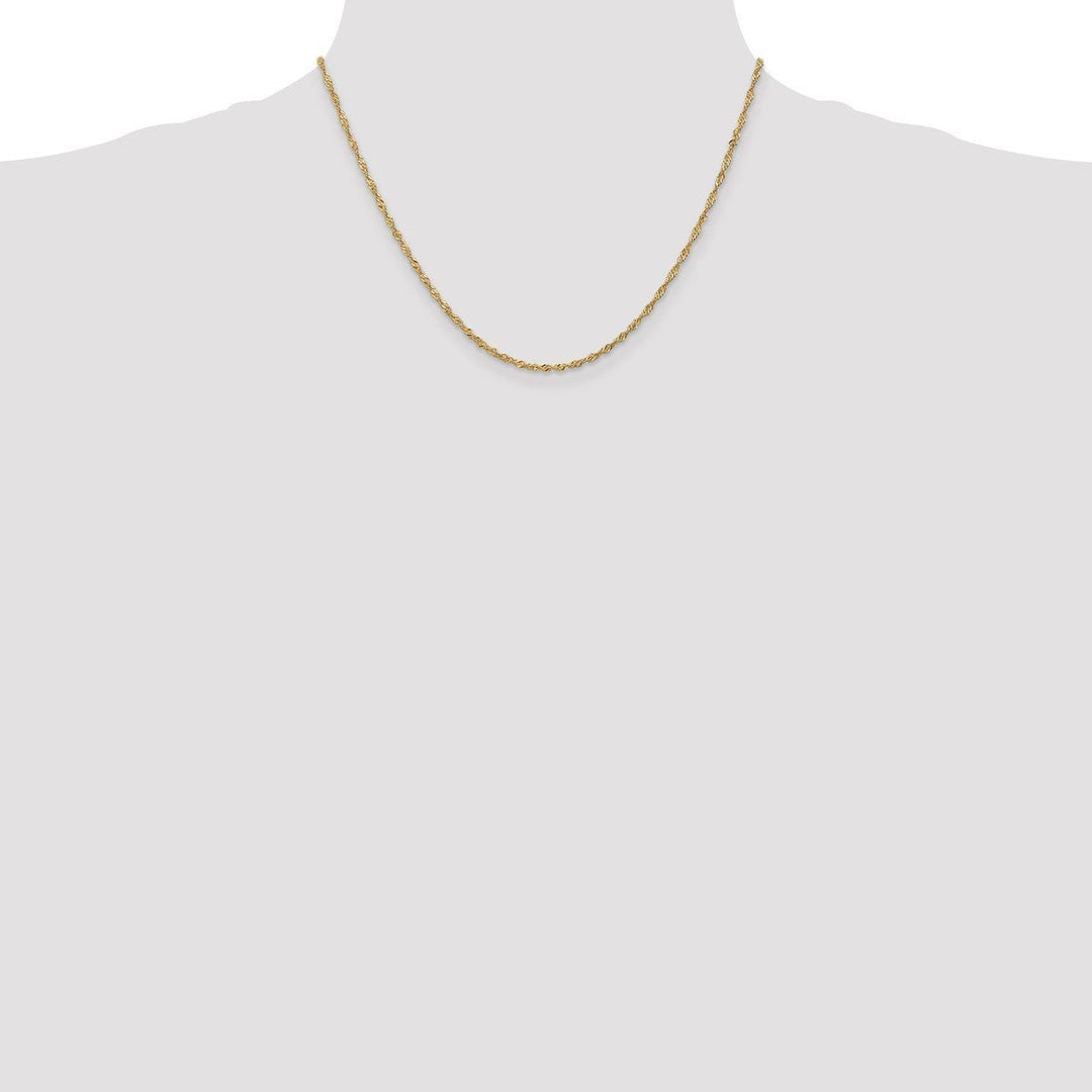 Gold 1.6mm Singapore Chain, 18