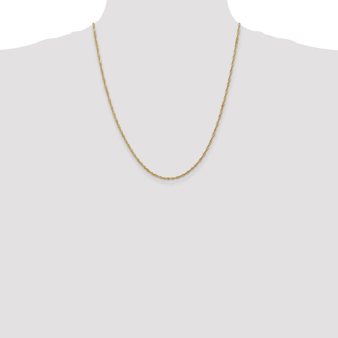 Gold 1.6mm Singapore Chain, 22