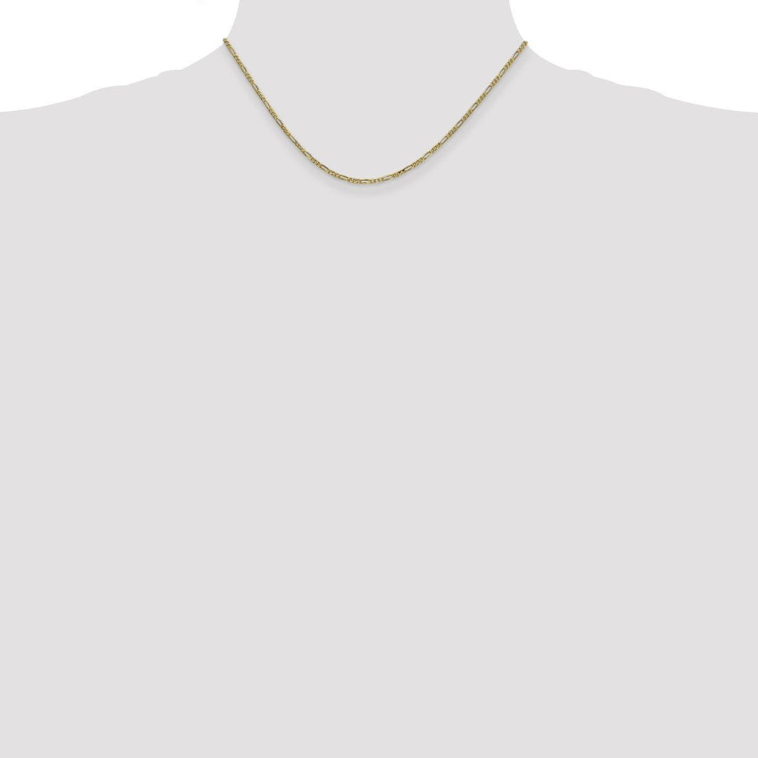 Gold 1.75mm Figaro Chain, 16