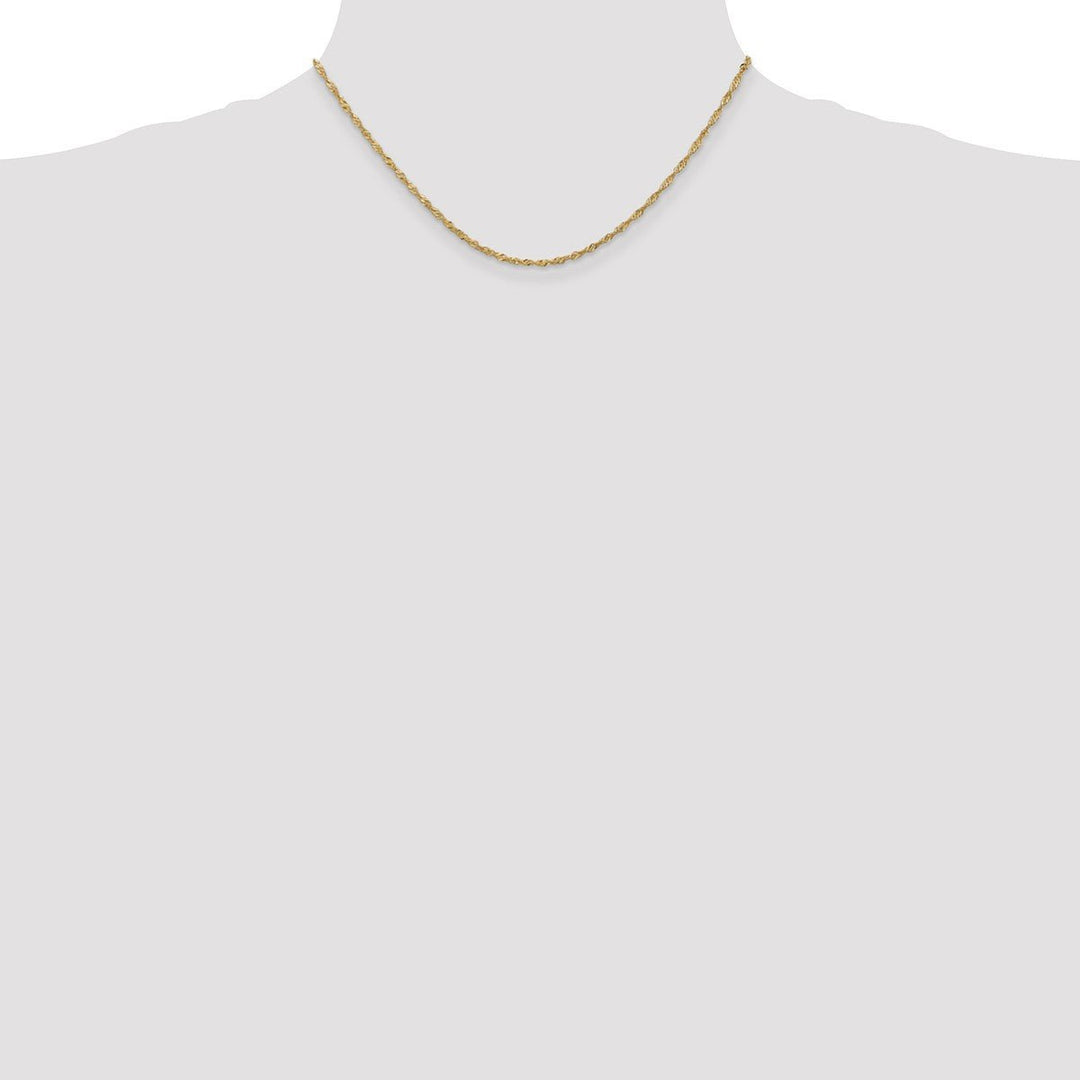 Gold 1.7mm Singapore Chain, 16