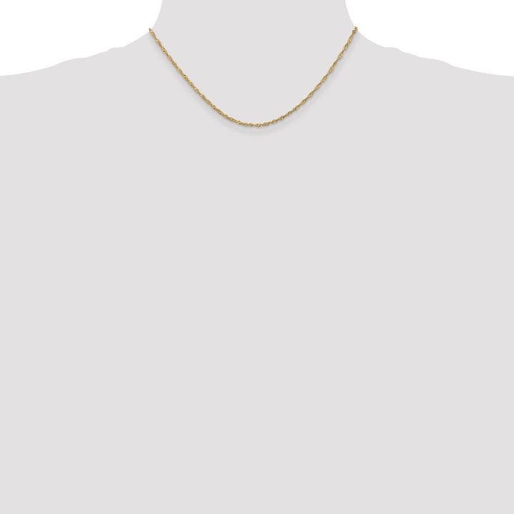 Gold 1.7mm Singapore Chain, 16" - Chain - Design Jewellers Edmonton
