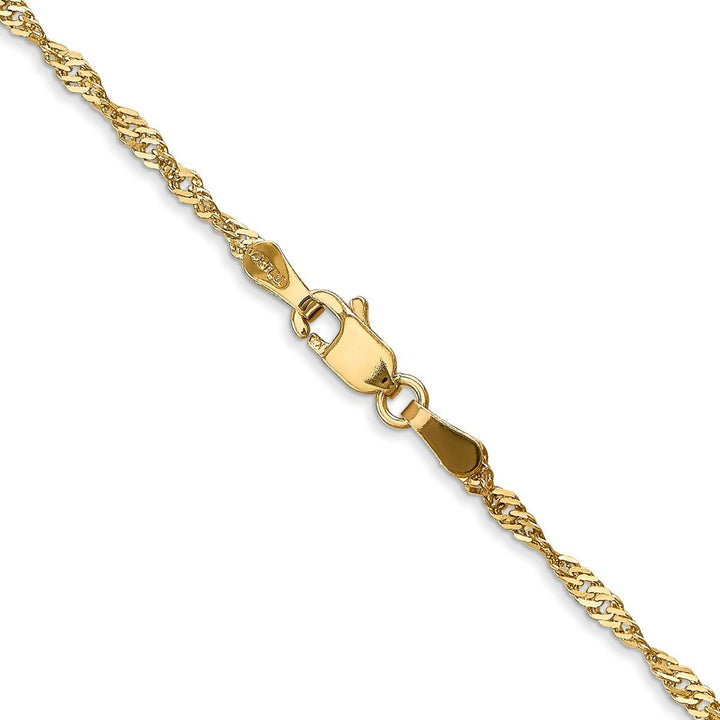 Gold 1.7mm Singapore Chain, 16" - Chain - Design Jewellers Edmonton