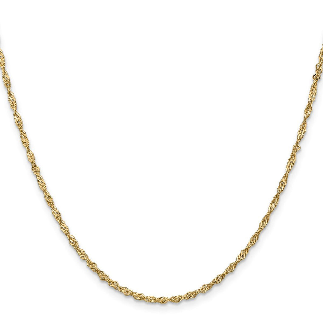 Gold 1.7mm Singapore Chain, 16