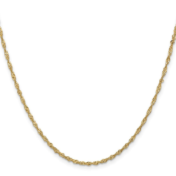Gold 1.7mm Singapore Chain, 16" - Chain - Design Jewellers Edmonton