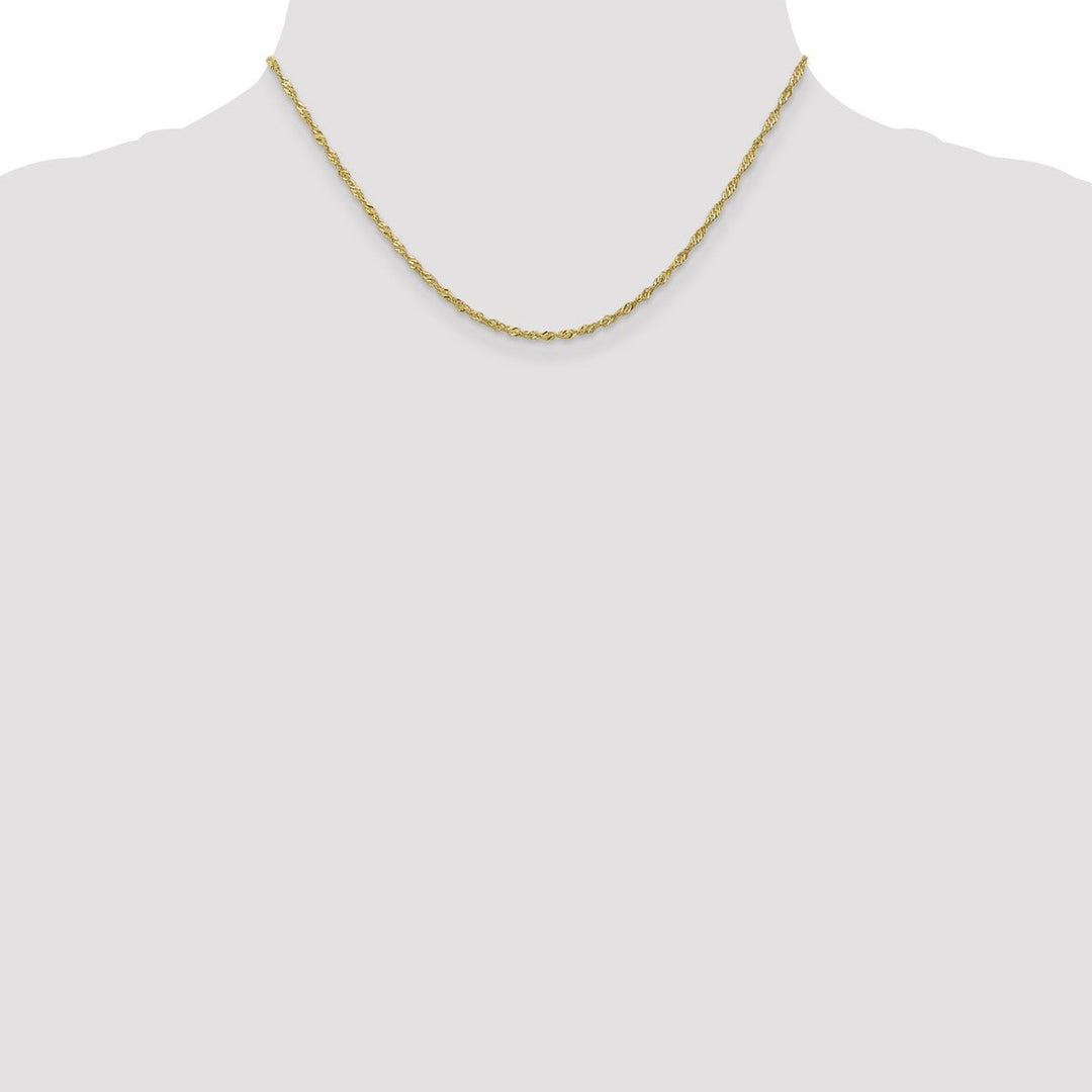 Gold 1.7mm Singapore Chain, 16