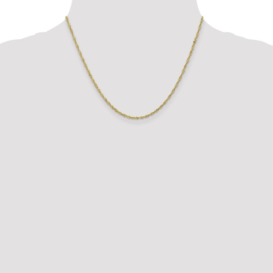 Gold 1.7mm Singapore Chain, 18