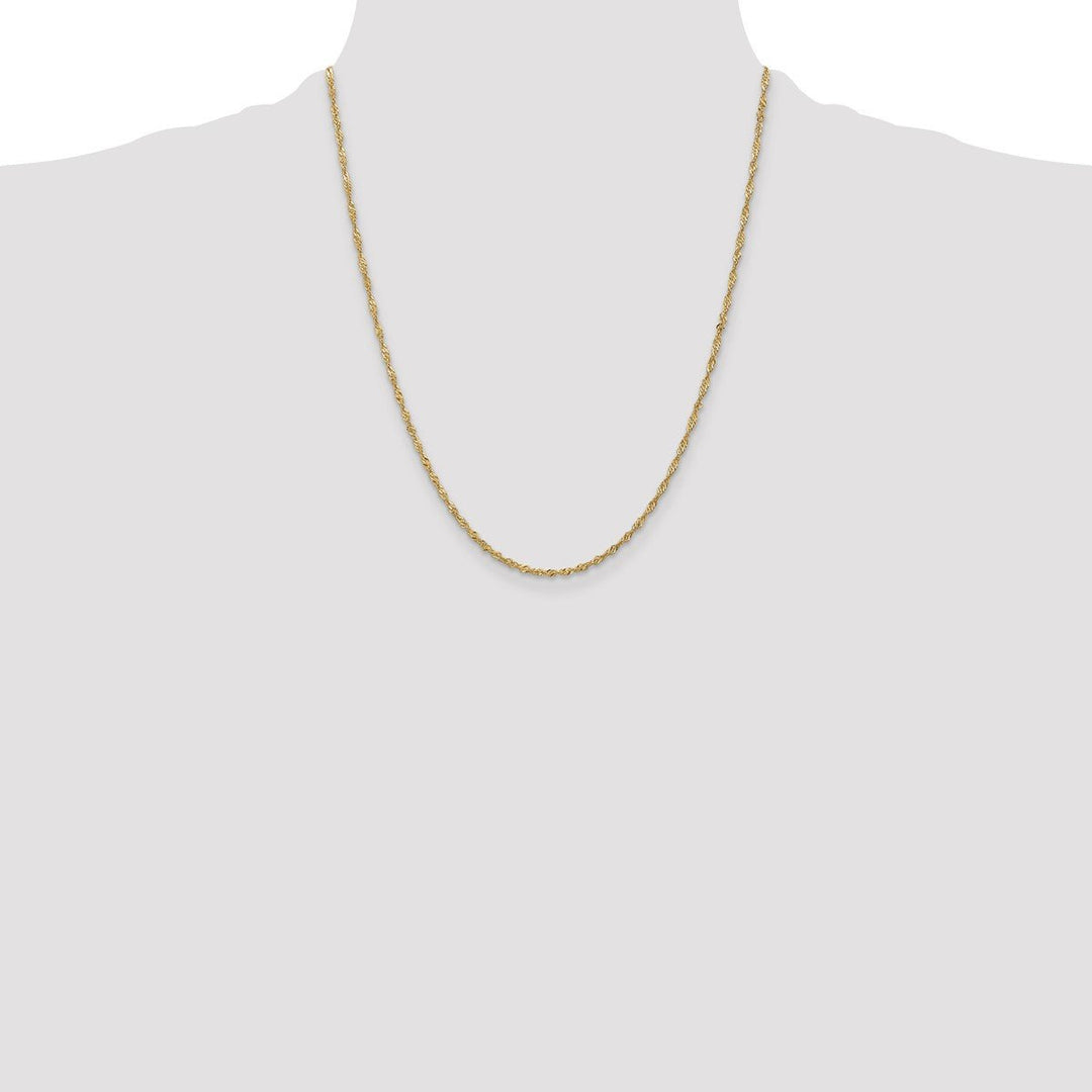 Gold 1.7mm Singapore Chain, 22