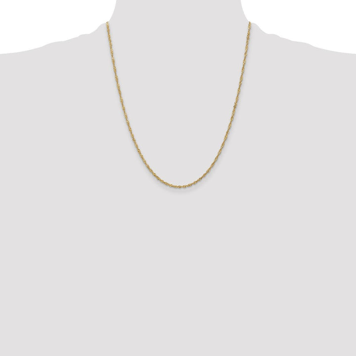 Gold 1.7mm Singapore Chain, 22" - Chain - Design Jewellers Edmonton