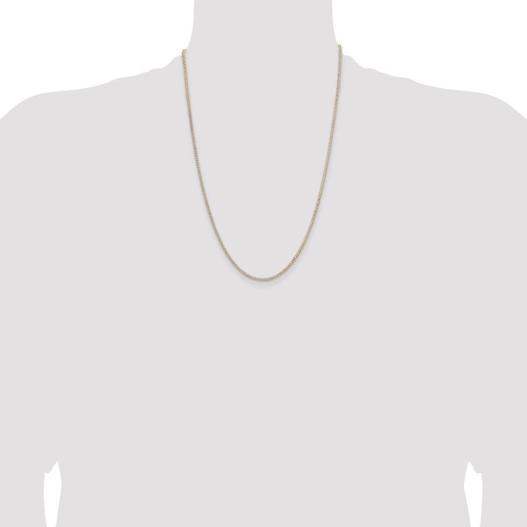 Gold 1.85mm Spiga (Wheat) Chain, 24