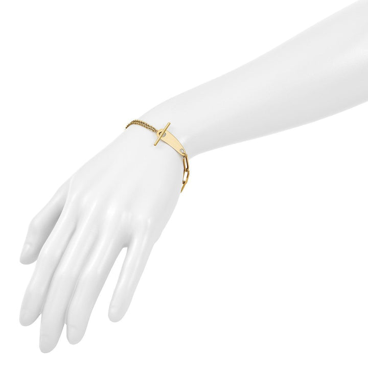 Gold 1.9mm Paperclip Bracelet, 7.5" - Bracelet - Design Jewellers Edmonton