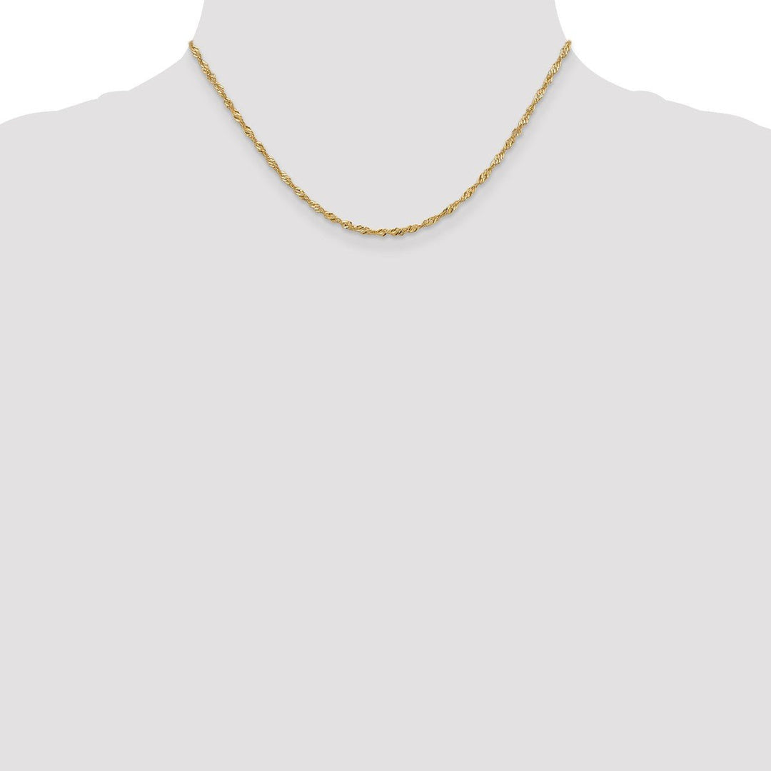 Gold 1.9mm Singapore Chain, 16