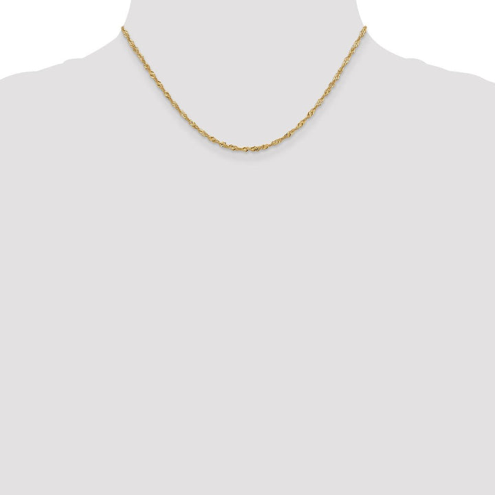 Gold 1.9mm Singapore Chain, 16" - Chain - Design Jewellers Edmonton